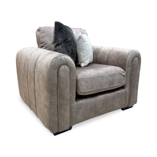 'Amara' Chocolate Velvet Armchair