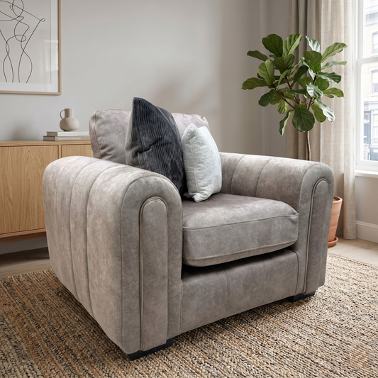 'Amara' Chocolate Velvet Armchair