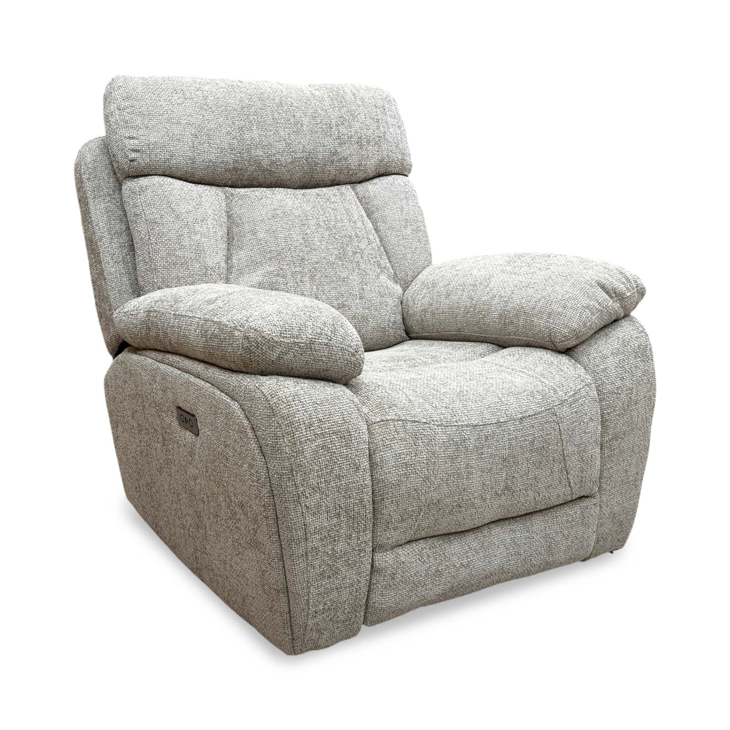 ‘Venice’ Biscuit Fabric Power Recliner Armchair