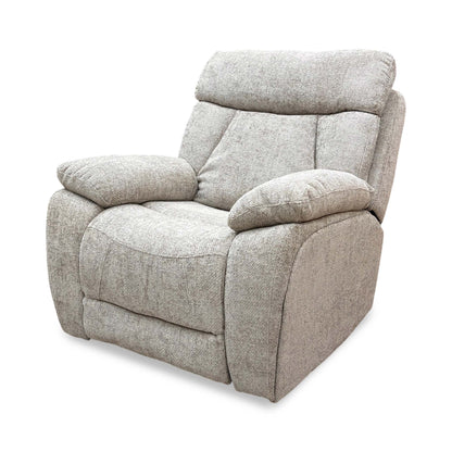 ‘Venice’ Biscuit Fabric Power Recliner Armchair
