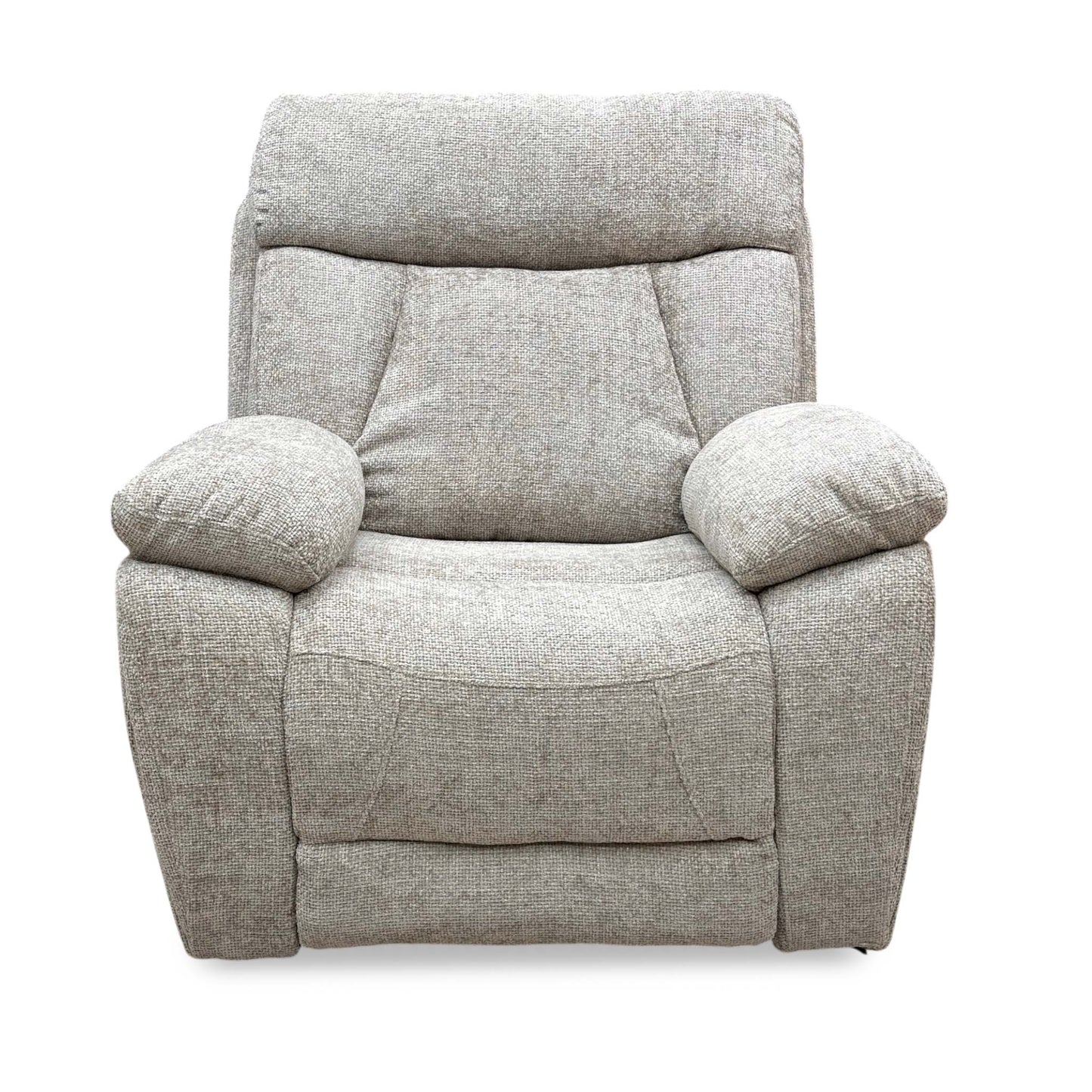 ‘Venice’ Biscuit Fabric Power Recliner Armchair