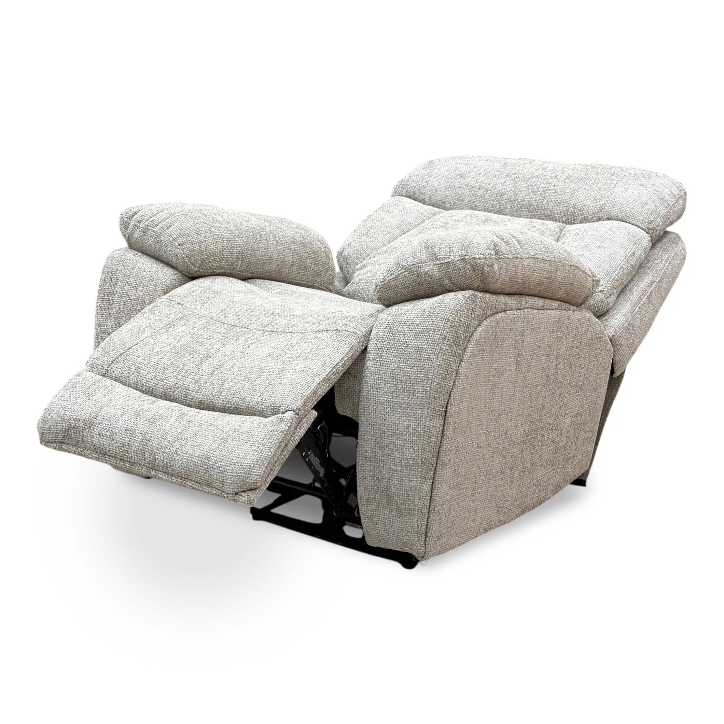 ‘Venice’ Biscuit Fabric Power Recliner Armchair