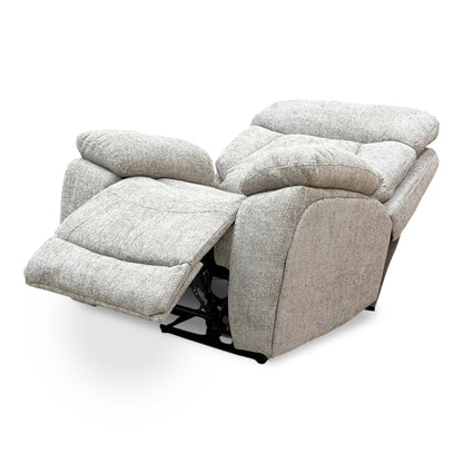 ‘Venice’ Biscuit Fabric Power Recliner Armchair