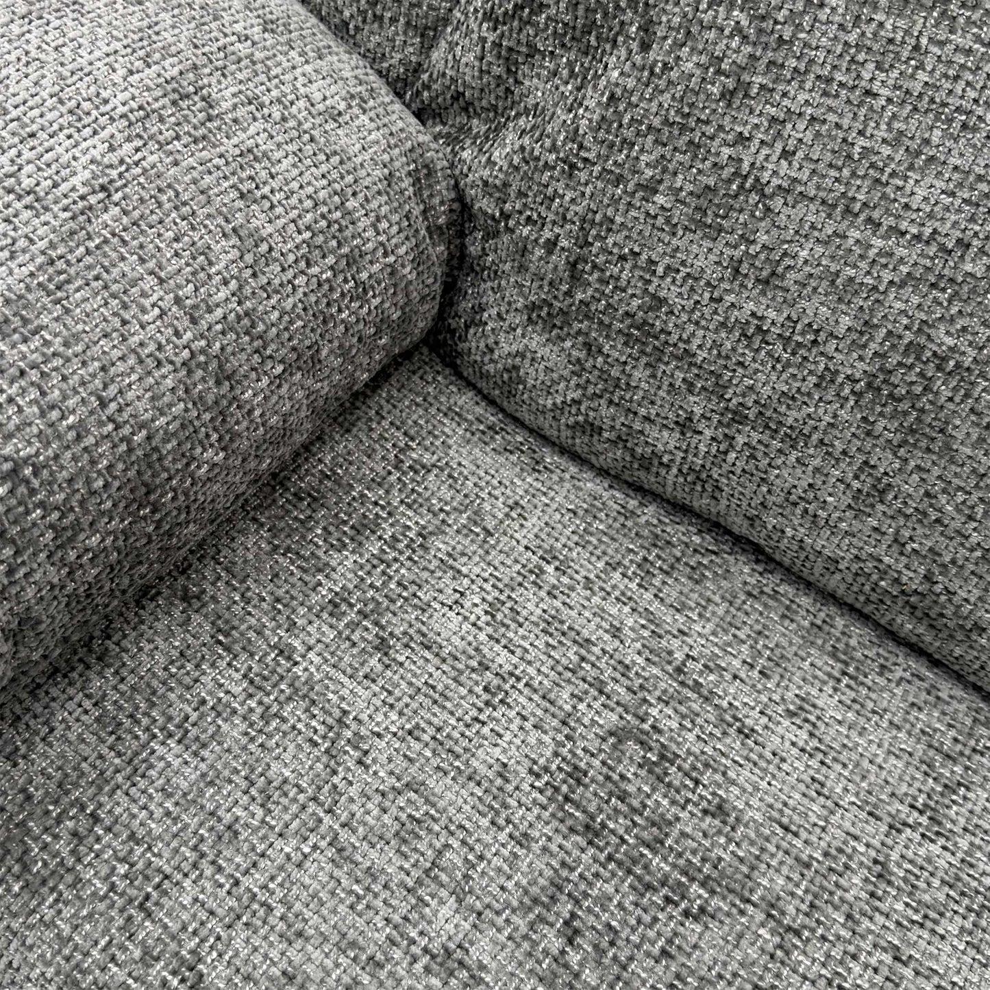 ‘Venice’ Nickel Grey Fabric Power Recliner 3 Seater Sofa