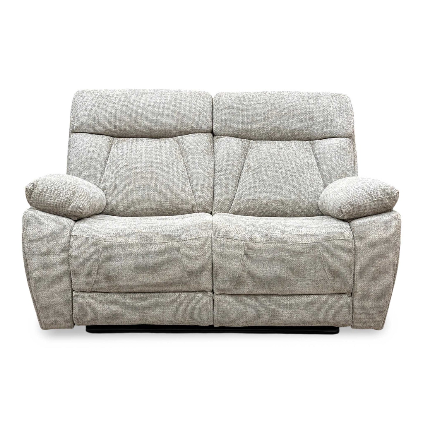 ‘Venice’ Biscuit Fabric Power Recliner 2 Seater Sofa