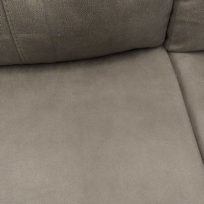 'Roma' Steel Suede Fabric Power Recliner 2 Seater Sofa
