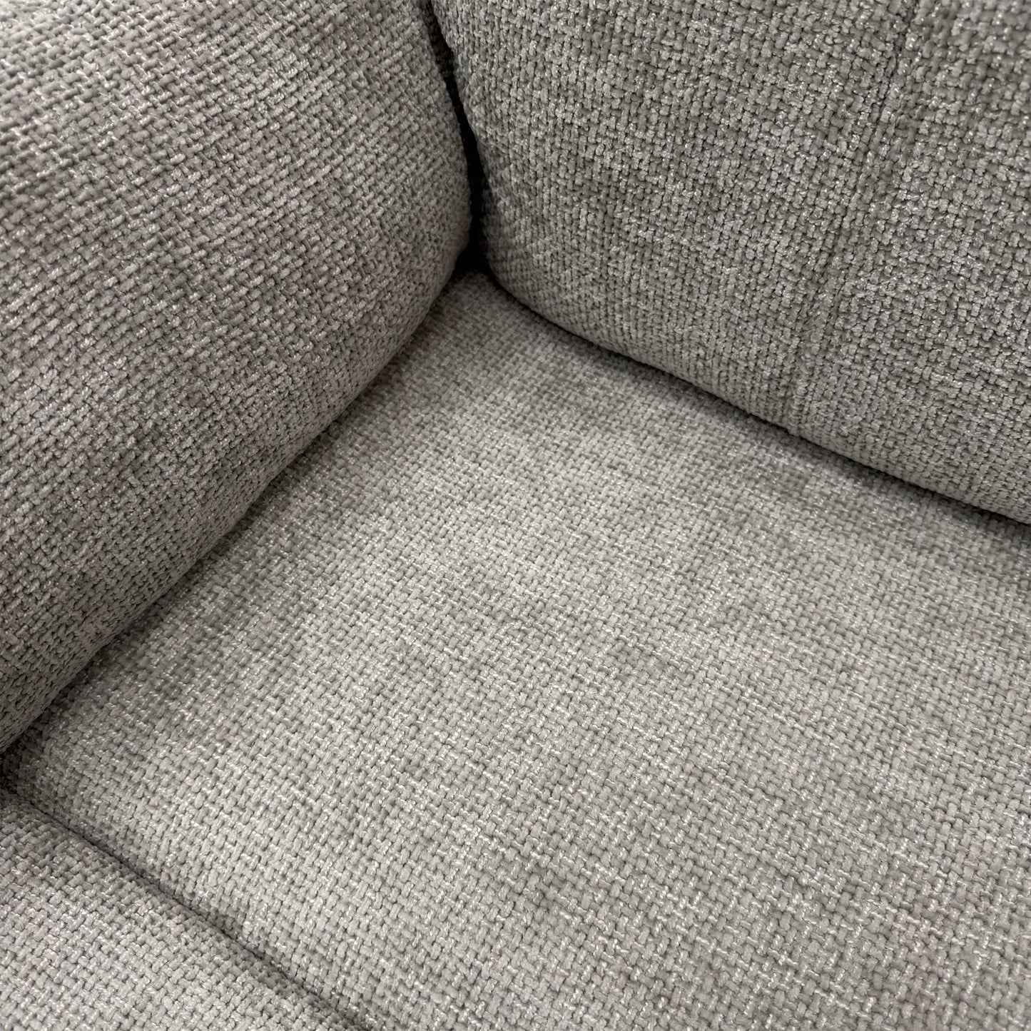 ‘Roma’ Silver Fabric Manual Recliner 2 Seater Sofa
