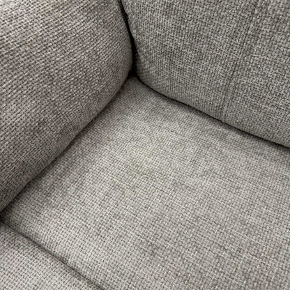 ‘Roma’ Silver Fabric Manual Recliner 2 Seater Sofa