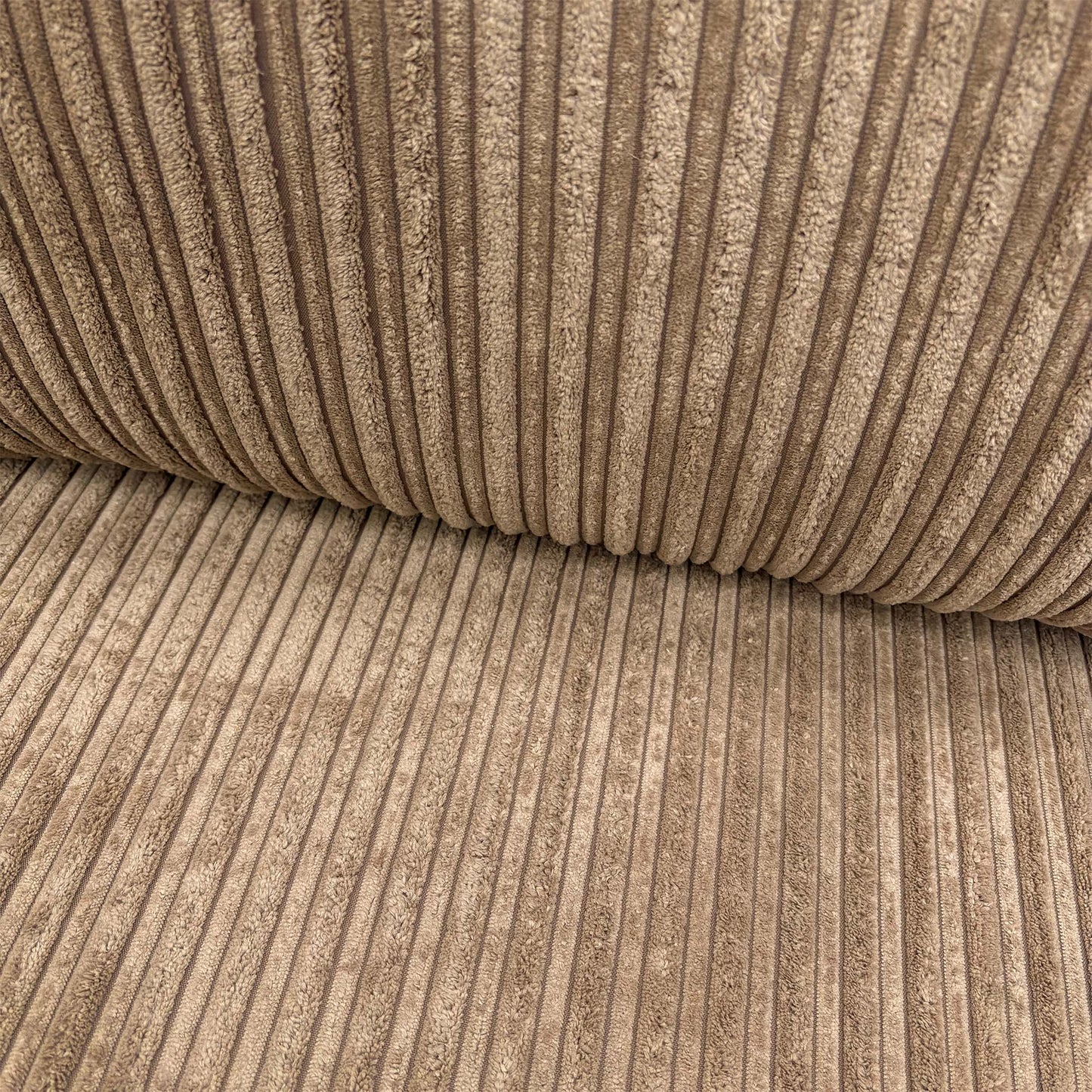 'Heydon' Mocha Cord Fabric Left Hand Facing Arm Open End Corner Power Recliner