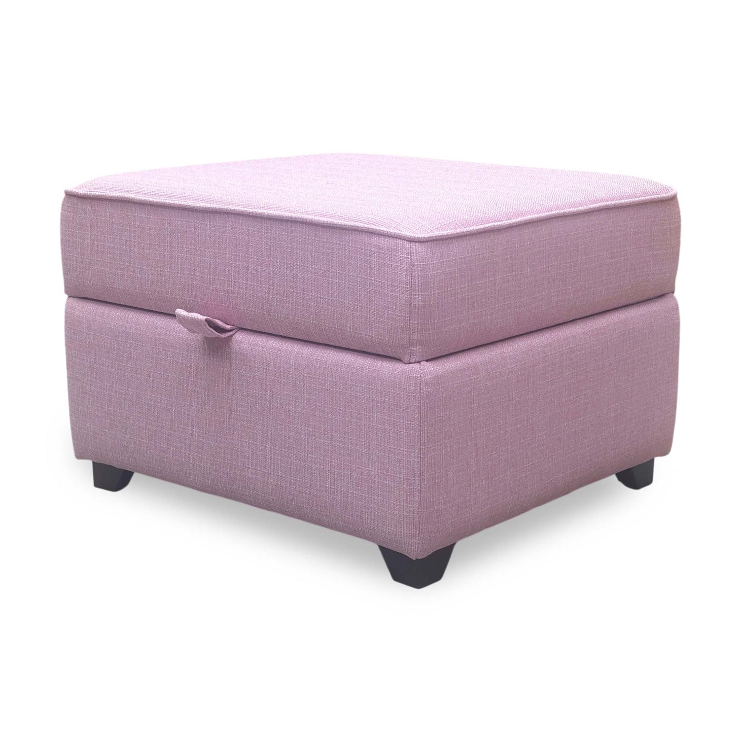 'Angelic' Cotswold Plain Pink Fabric Storage Footstool