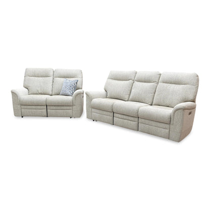 Parker Knoll 'Hudson 23’ Cromwell Mint 001355-0069 Fabric 3 Seater Power Recliner Sofa with Power Headrests and Power Lumbar + 2 Seater Power Recliner Sofa Set - product photo 5