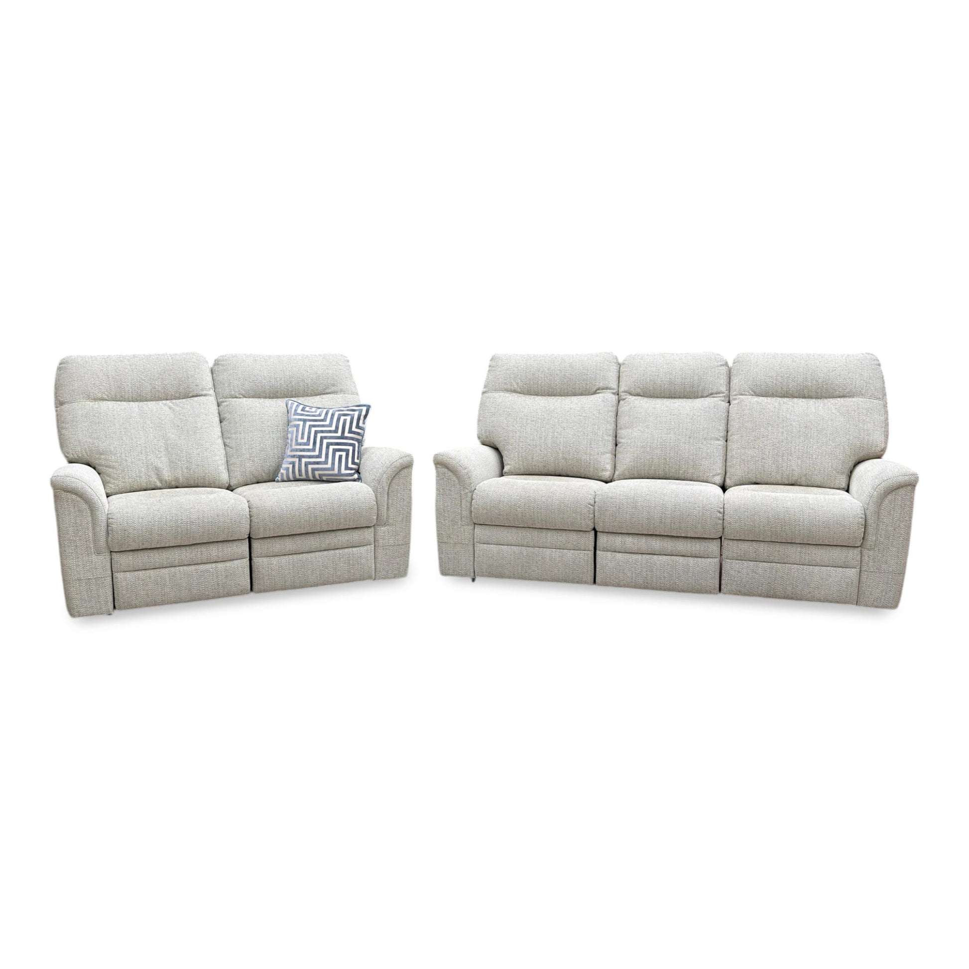 Parker Knoll 'Hudson 23’ Cromwell Mint 001355-0069 Fabric 3 Seater Power Recliner Sofa with Power Headrests and Power Lumbar + 2 Seater Power Recliner Sofa Set - product photo 6