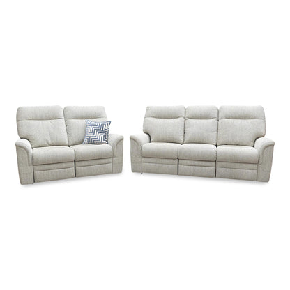 Parker Knoll 'Hudson 23’ Cromwell Mint 001355-0069 Fabric 3 Seater Power Recliner Sofa with Power Headrests and Power Lumbar + 2 Seater Power Recliner Sofa Set - product photo 6