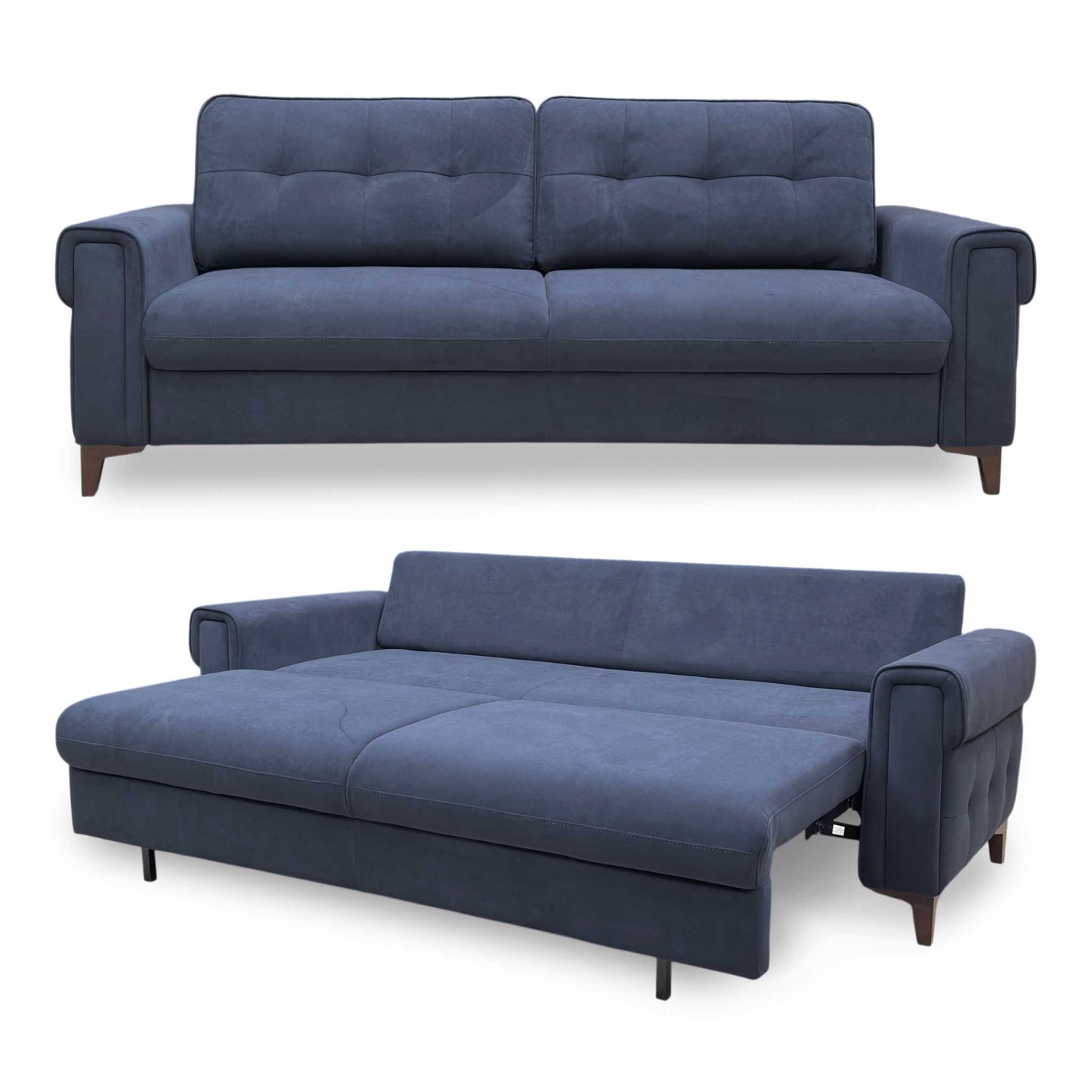 ‘Zoom’ Royal Blue Velvet 3 Seater Sofa Bed