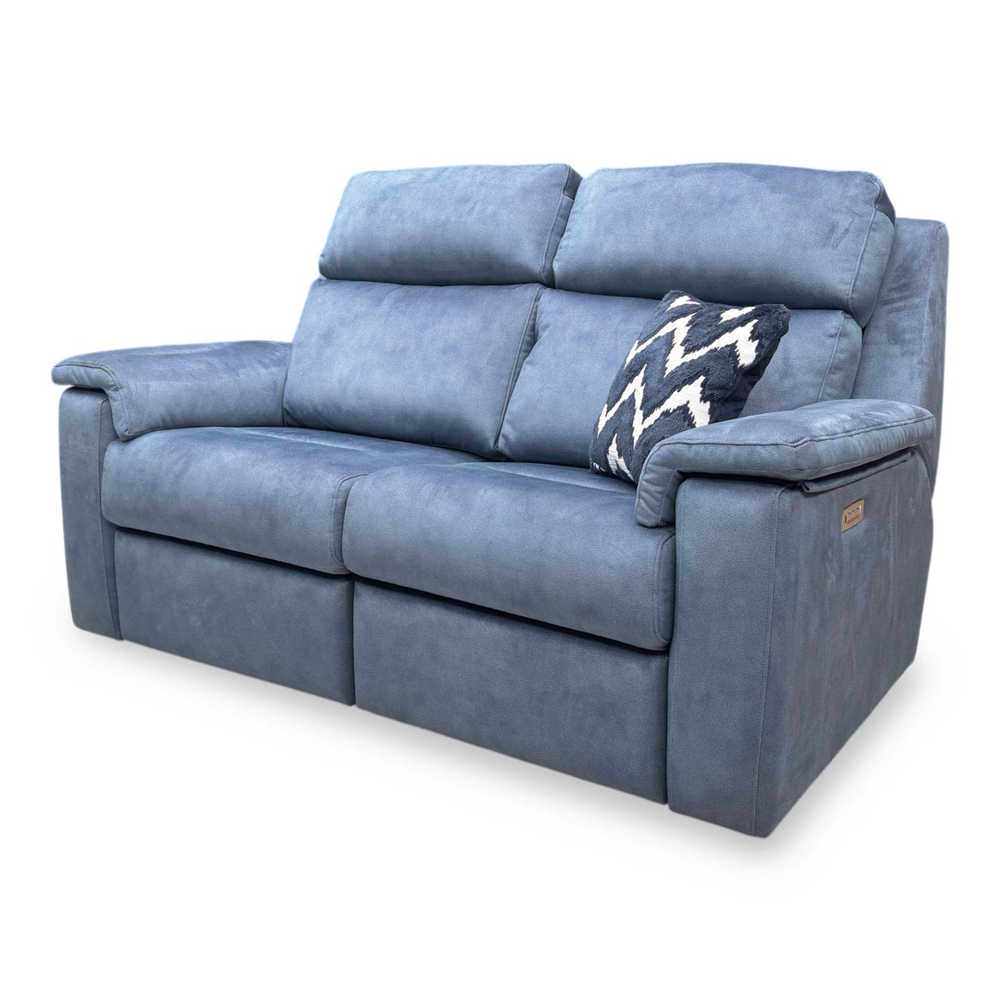 G Plan 'Thornbury' A125 Stingray Indigo Velvet 2 Seater Power Recliner Sofa with Power Headrests and Power Lumbar