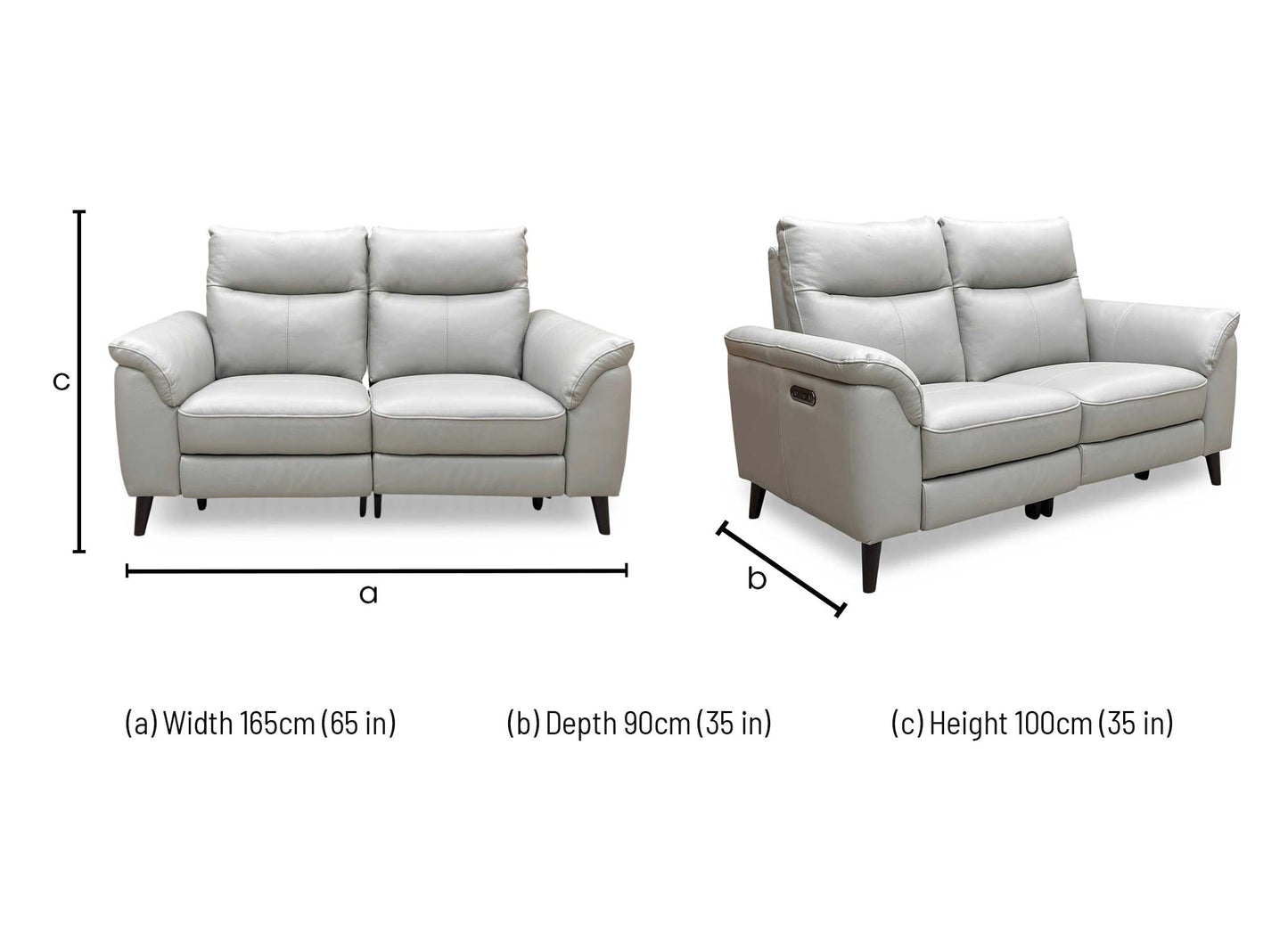 Dimensions diagram for the Morgan Oslo 2-seater.