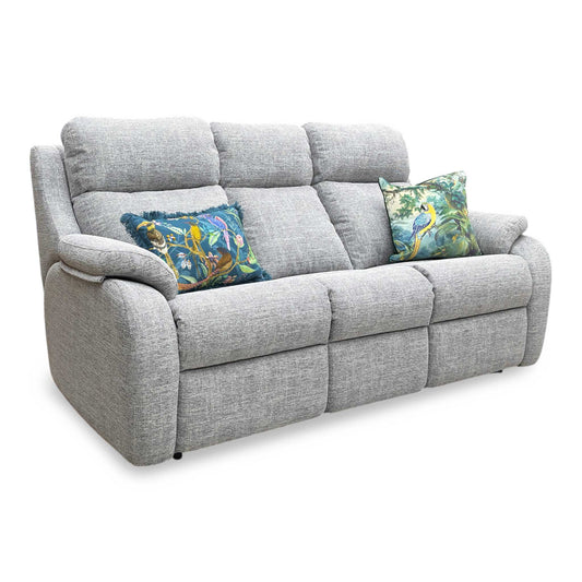 G Plan ‘Kingsbury’ Light Grey Woven Fabric 3 Seater Sofa
