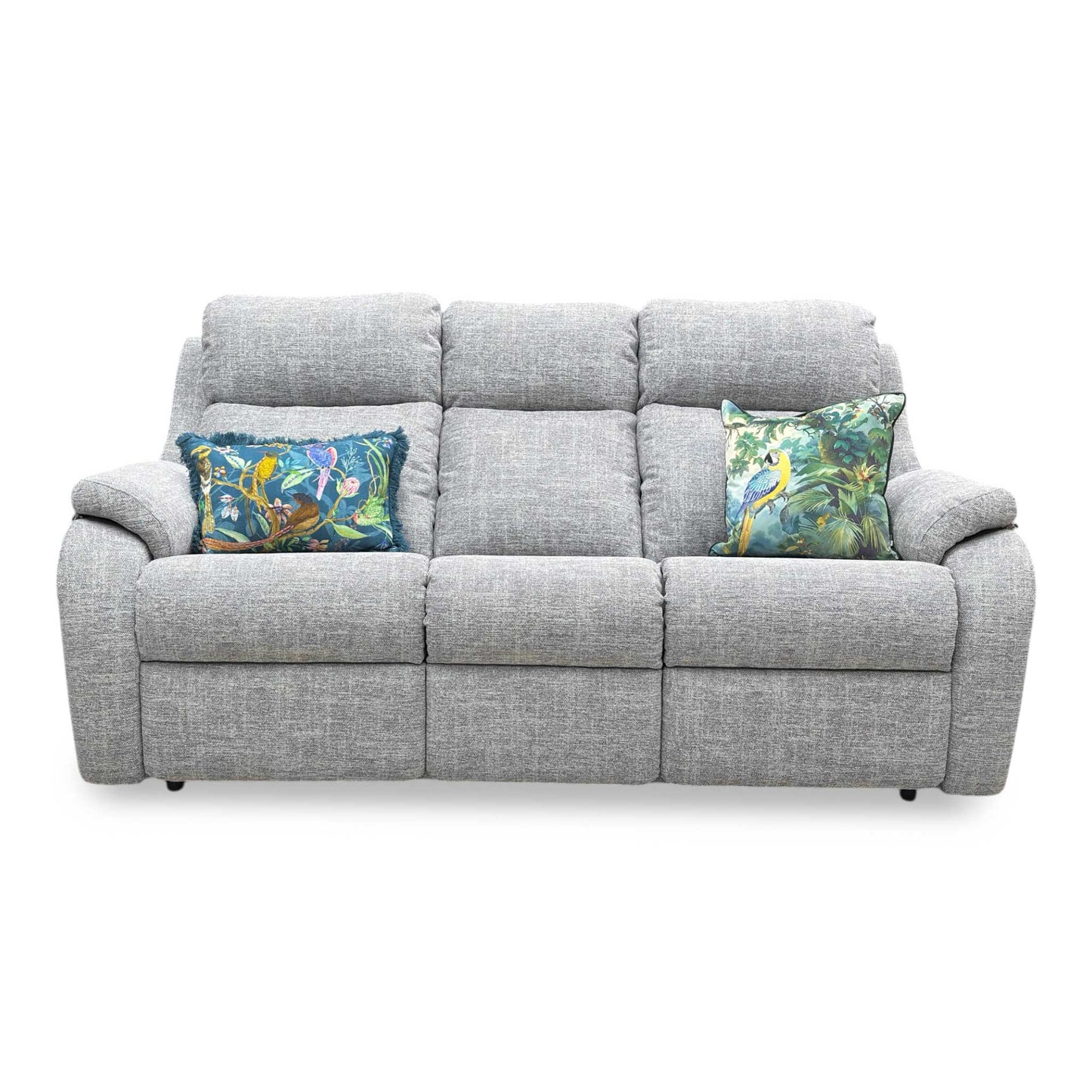 G Plan ‘Kingsbury’ Light Grey Woven Fabric 3 Seater Sofa