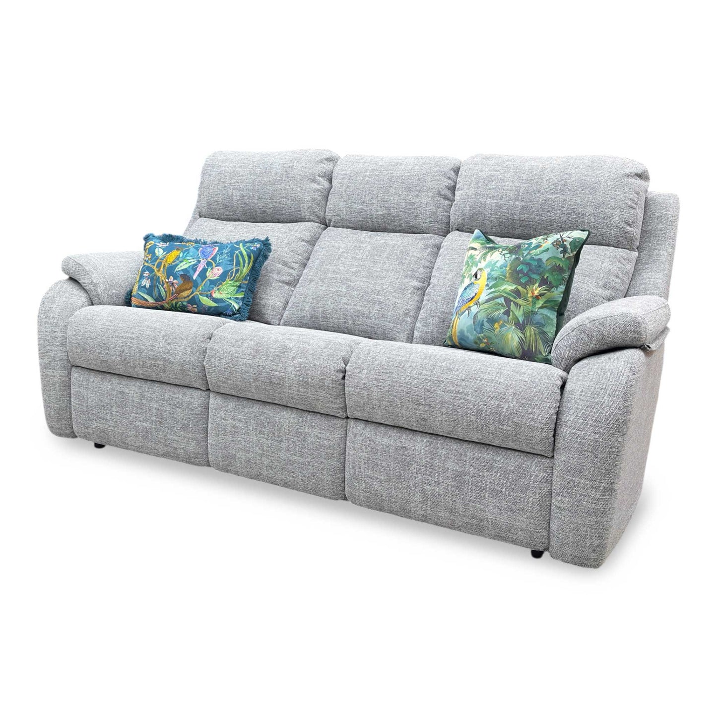 G Plan ‘Kingsbury’ Light Grey Woven Fabric 3 Seater Sofa