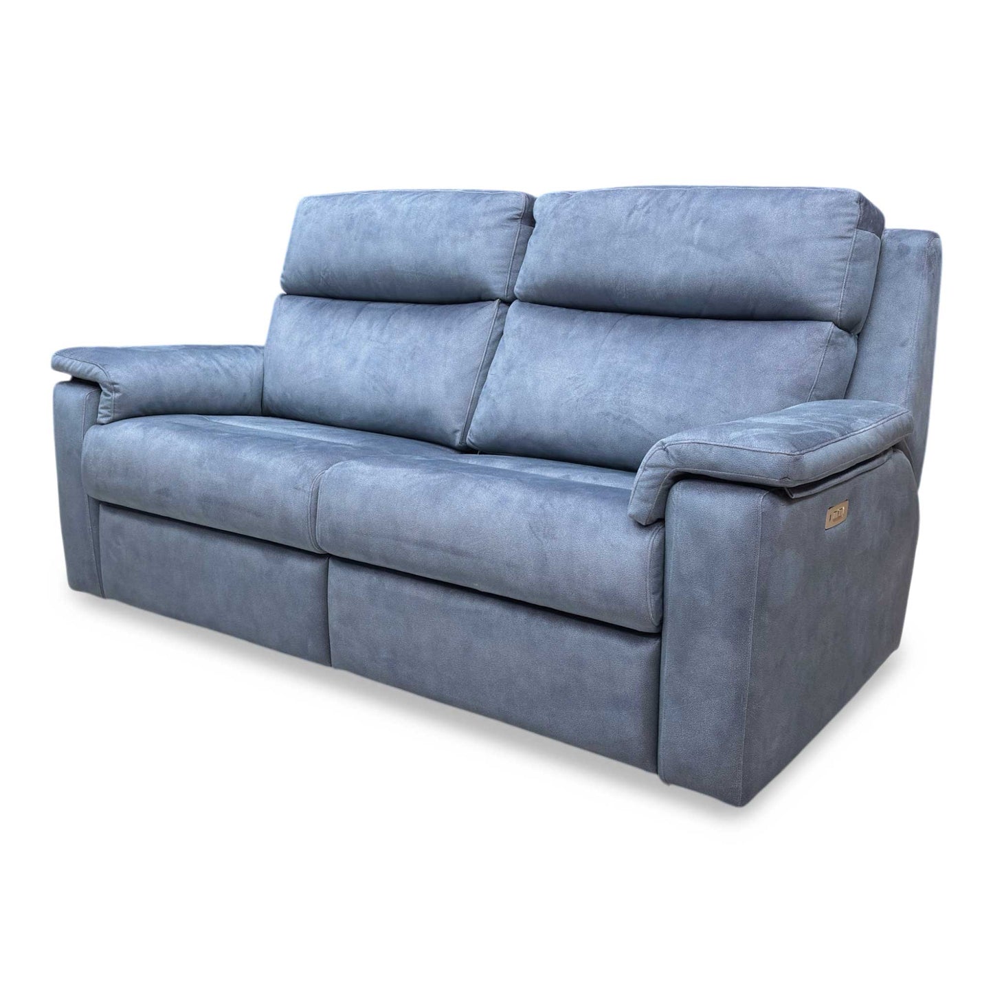 G Plan ‘Thornbury’ A125 Stingray Indigo Velvet 3 Seater Power Recliner Sofa with Power Headrest