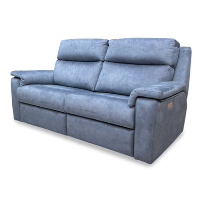 G Plan ‘Thornbury’ A125 Stingray Indigo Velvet 3 Seater Power Recliner Sofa with Power Headrest