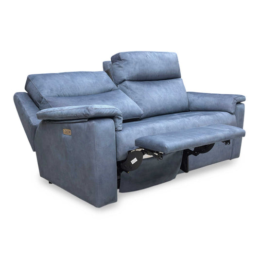 G Plan ‘Thornbury’ A125 Stingray Indigo Velvet 3 Seater Power Recliner Sofa with Power Headrest