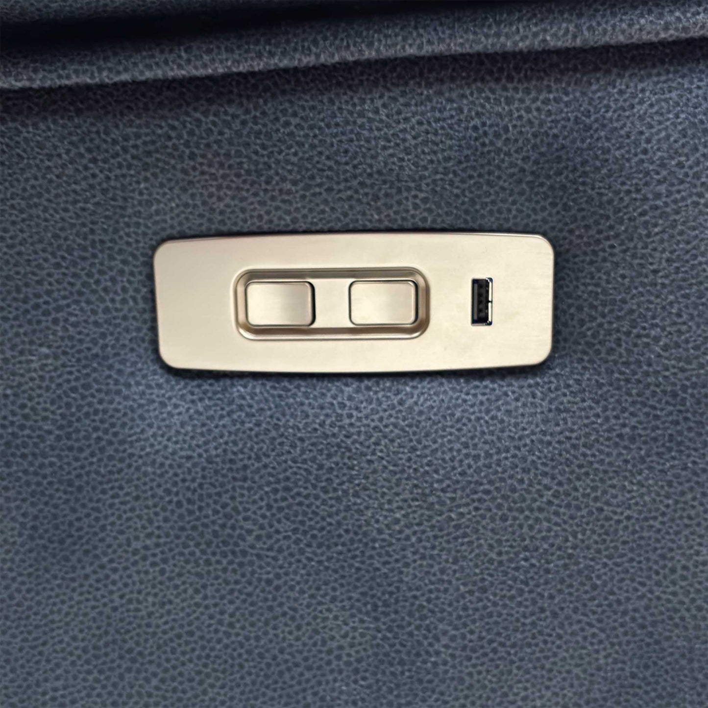 G Plan ‘Thornbury’ A125 Stingray Indigo Velvet 3 Seater Power Recliner Sofa with Power Headrest