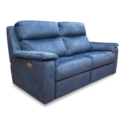 G Plan ‘Thornbury’ A125 Stingray Indigo Velvet 3 Seater Power Recliner Sofa – view 4