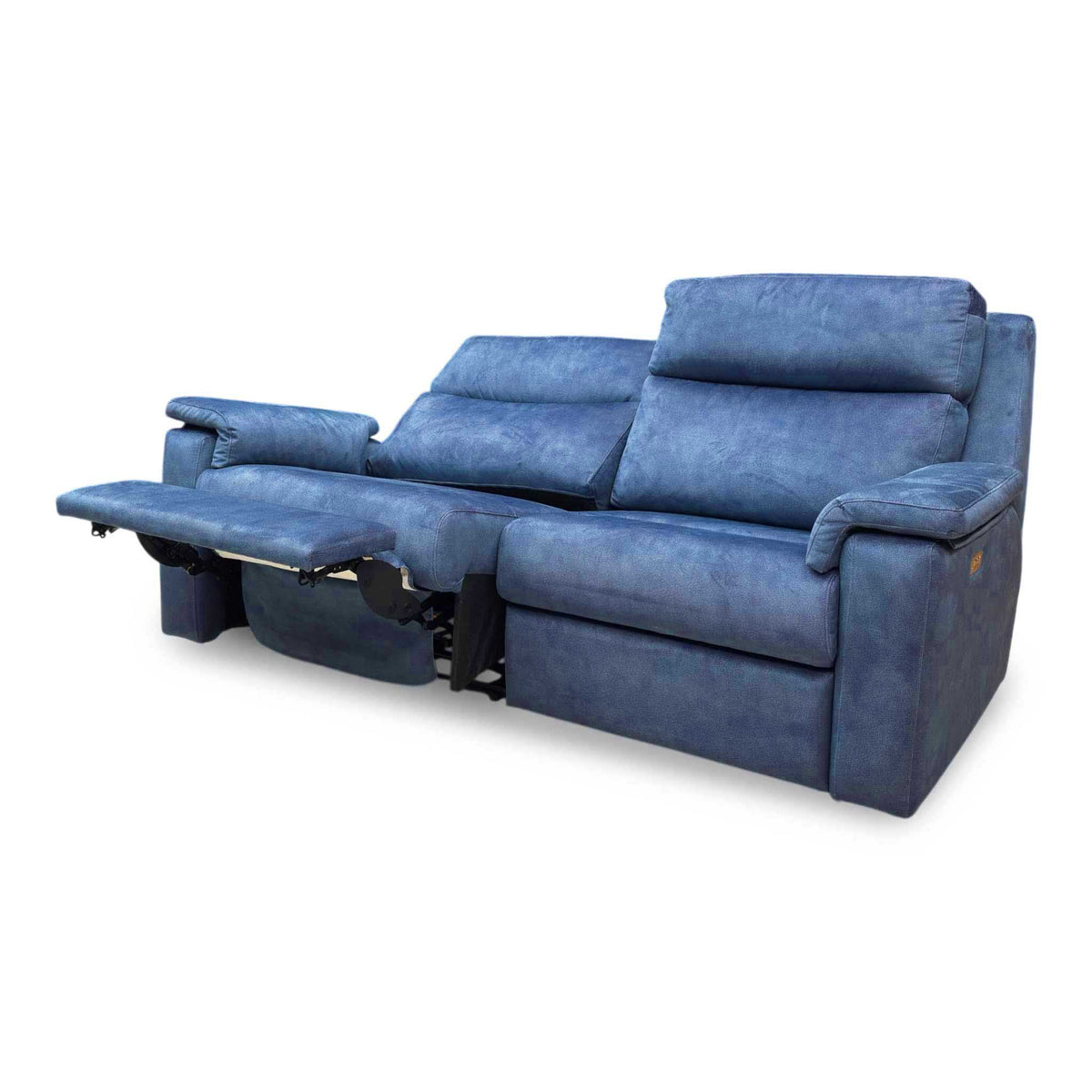 G Plan ‘Thornbury’ A125 Stingray Indigo Velvet 3 Seater Power Recliner Sofa – view 3