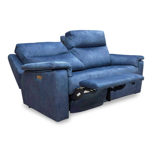G Plan ‘Thornbury’ A125 Stingray Indigo Velvet 3 Seater Power Recliner Sofa