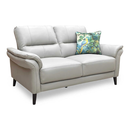 ‘Winner’ Oslo Cat-40:27 Light Grey Leather 2 Seater Sofa