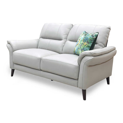 ‘Winner’ Oslo Cat-40:27 Light Grey Leather 2 Seater Sofa