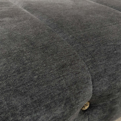 ‘Sumptuous’ Chamonix Anthracite Dk:Gold Fabric Large Bench Footstool