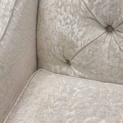 'Blenheim' Savoy Ivory Fabric Winged Accent Chair