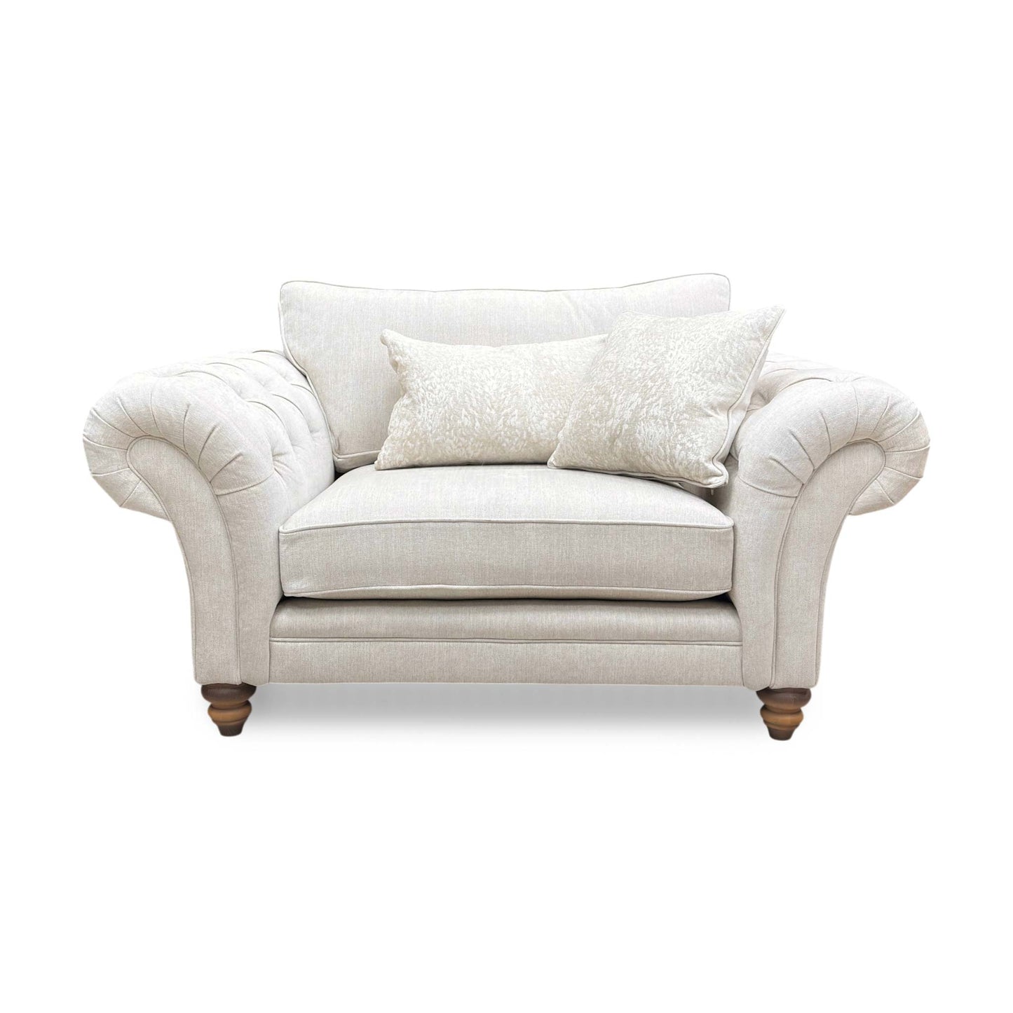 ‘Blenheim' Darwin Ivory Fabric Classic Back Snuggler Chair