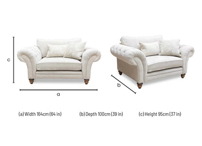 ‘Blenheim' Darwin Ivory Fabric Classic Back Snuggler Chair
