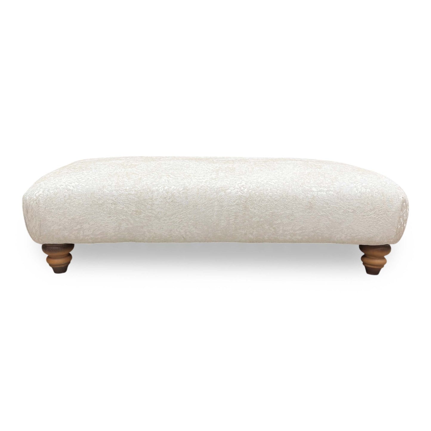 ‘Blenheim' Savoy Ivory Fabric Large Bench Footstool