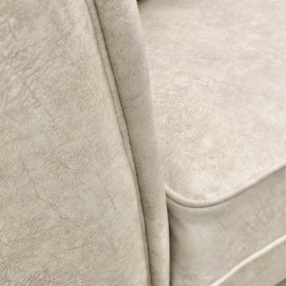 ‘Mariah' Dapple Ivory-Tri No Insert Velvet Classic Back Snuggler Chair (Ariana)