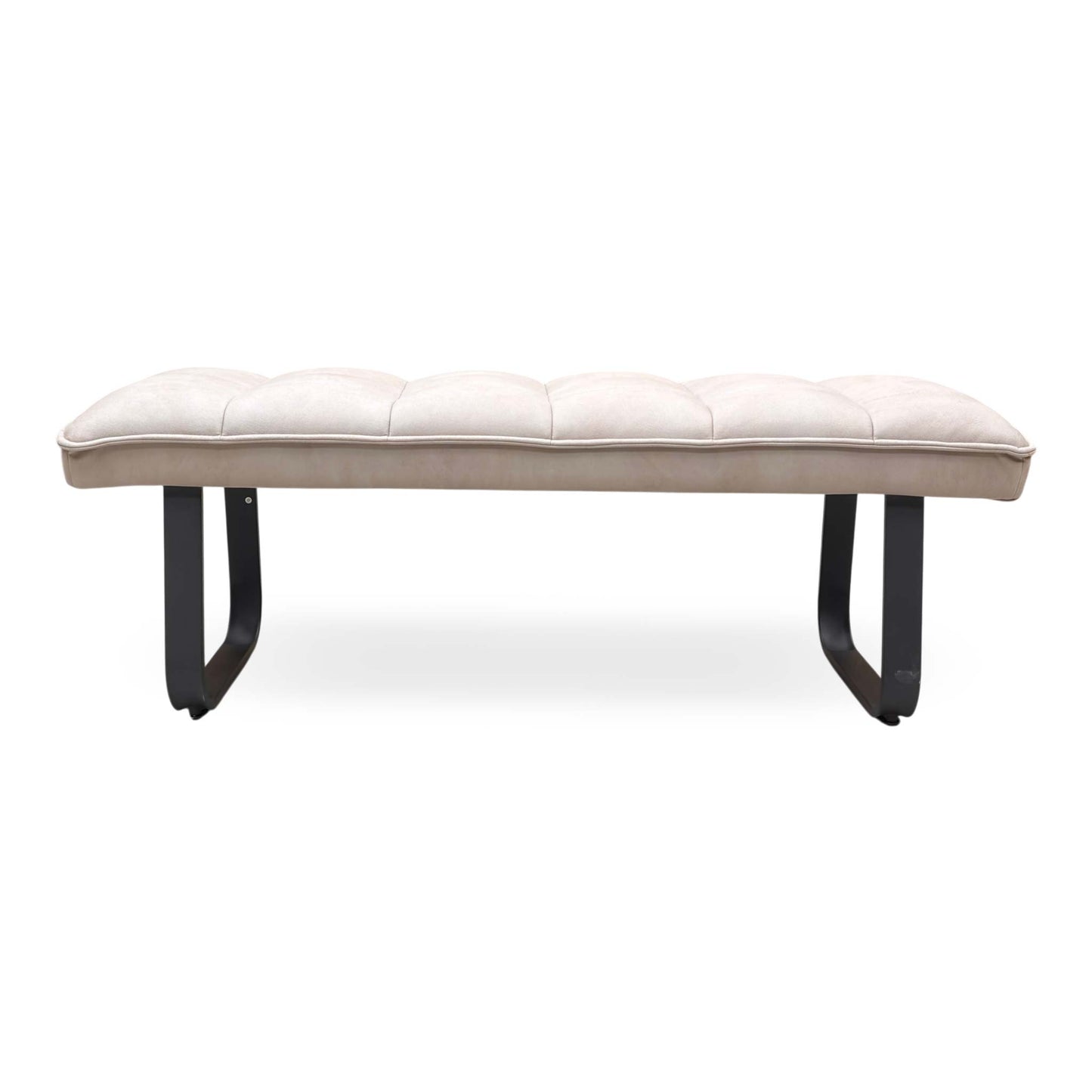 ‘Luno’ Taupe Faux Leather Low Bench