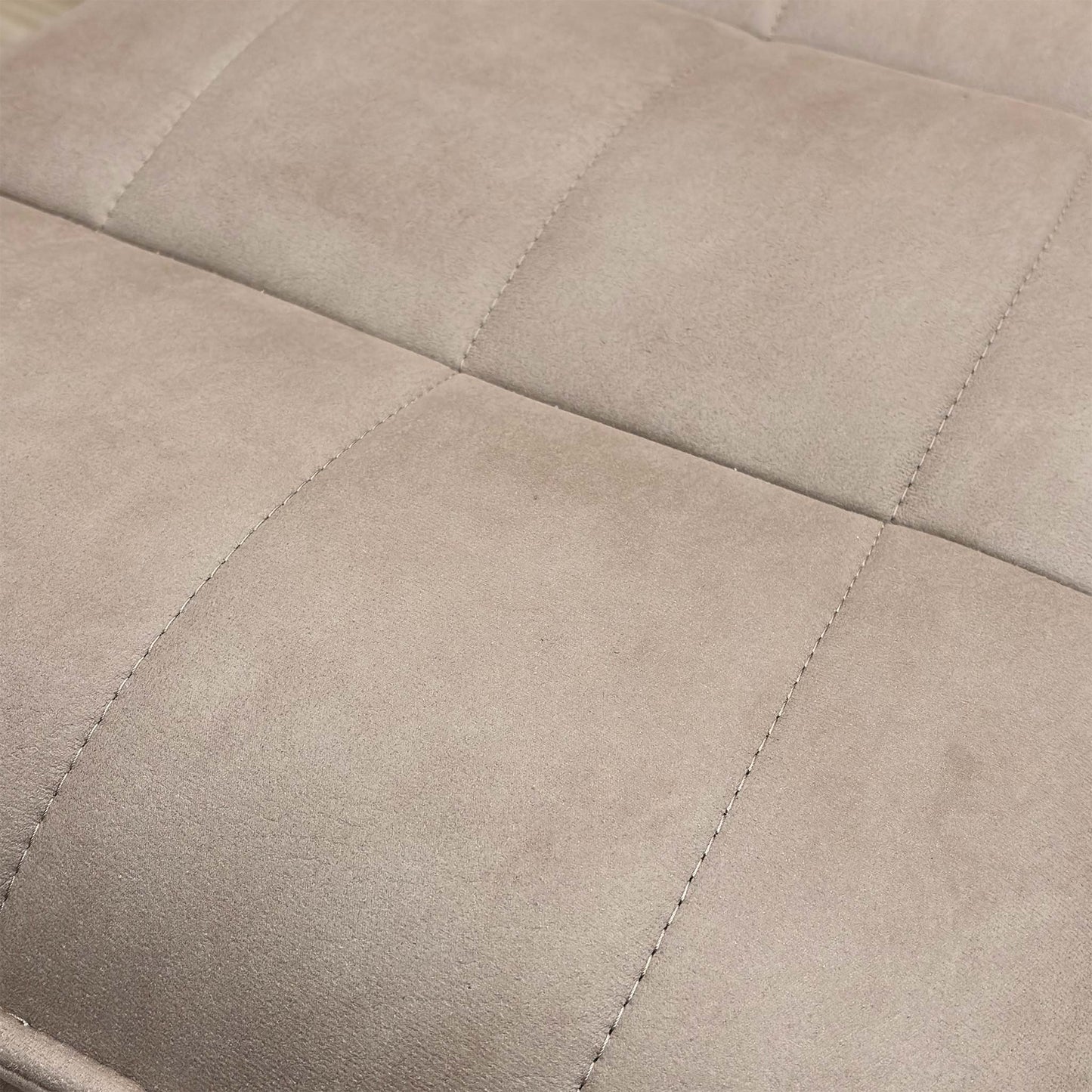 ‘Luno’ Taupe Faux Leather Low Bench