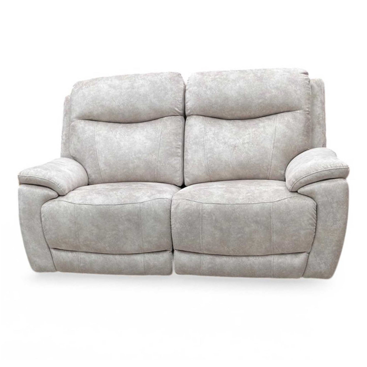‘Sloane’ Marble Cream Velvet 2 Seater Power Recliner Sofa
