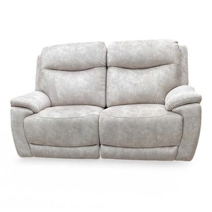 ‘Sloane’ Marble Cream Velvet 2 Seater Power Recliner Sofa
