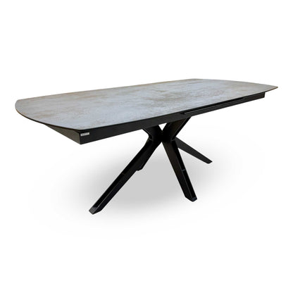 'Jose' Titanium Grey Ceramic Top 200cm Pop Up Extending Dining Table