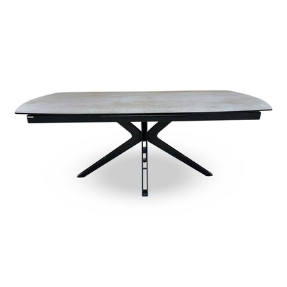 'Jose' Titanium Grey Ceramic Top 200cm Pop Up Extending Dining Table