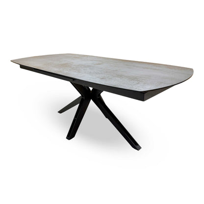 'Jose' Titanium Grey Ceramic Top 200cm Pop Up Extending Dining Table
