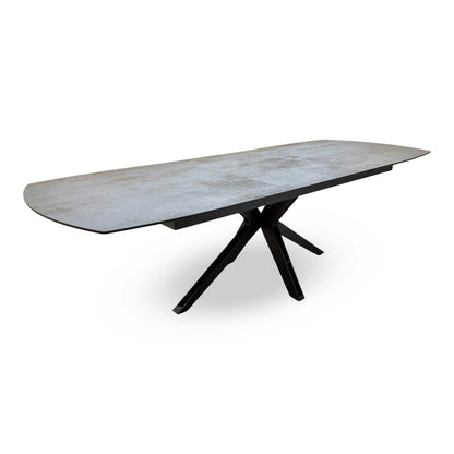 'Jose' Titanium Grey Ceramic Top 200cm Pop Up Extending Dining Table