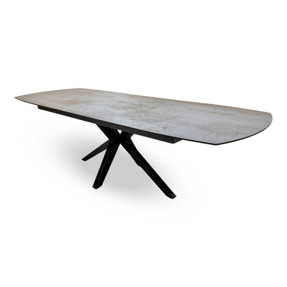 'Jose' Titanium Grey Ceramic Top 200cm Pop Up Extending Dining Table