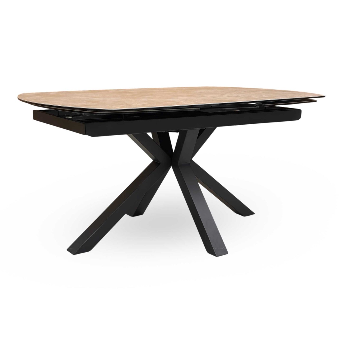 'Raul' Argile Grey Ceramic Top 160cm Swivel Extending Dining Table
