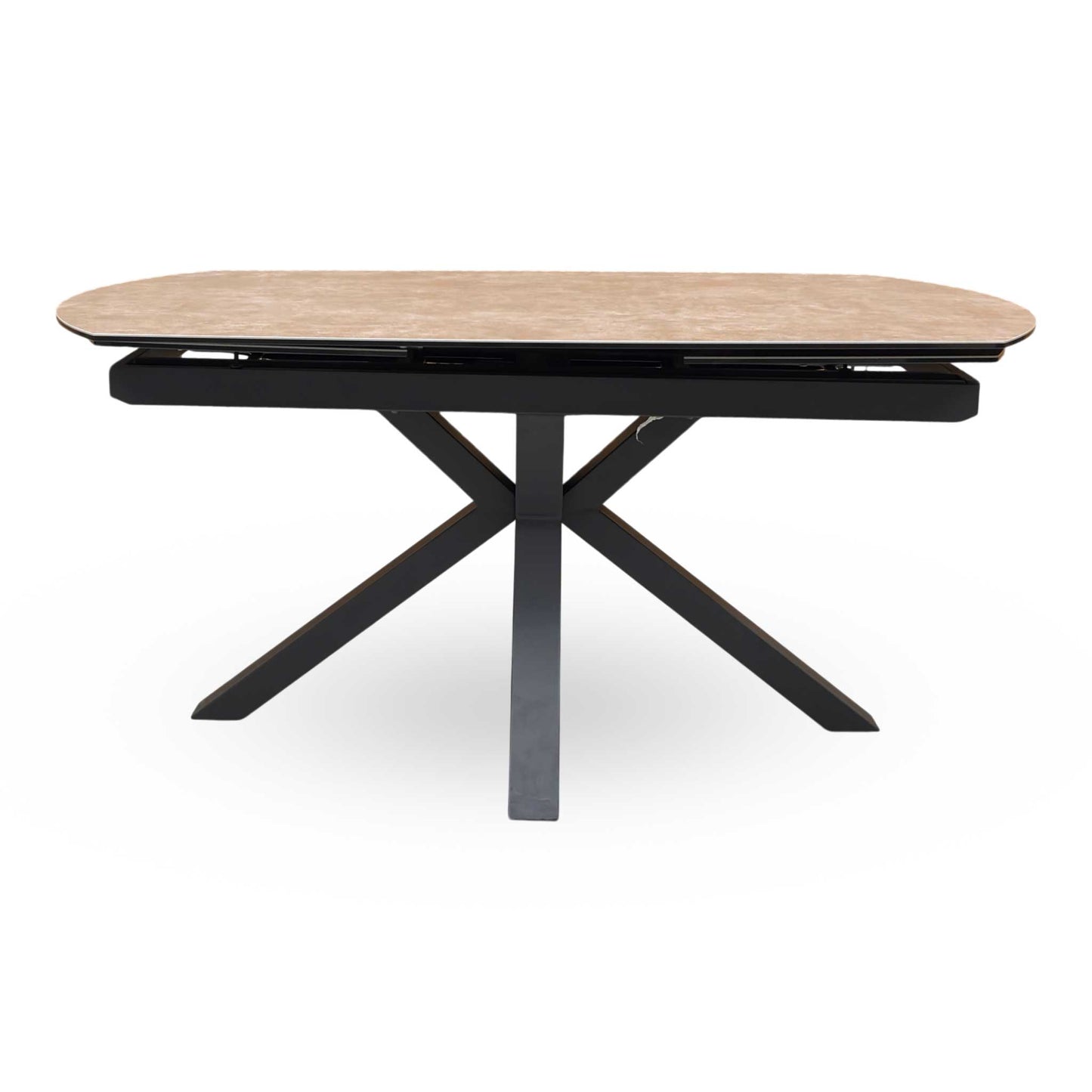 'Raul' Argile Grey Ceramic Top 160cm Swivel Extending Dining Table