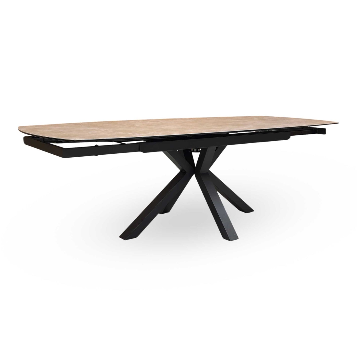 'Raul' Argile Grey Ceramic Top 160cm Swivel Extending Dining Table